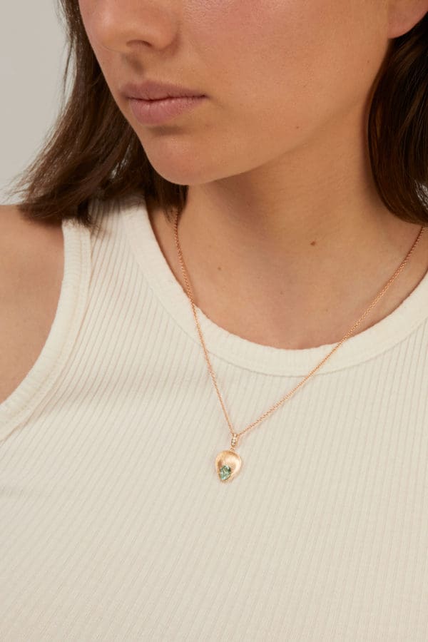 Collier Alba Or Rose Grenat rhodolite - Image 2
