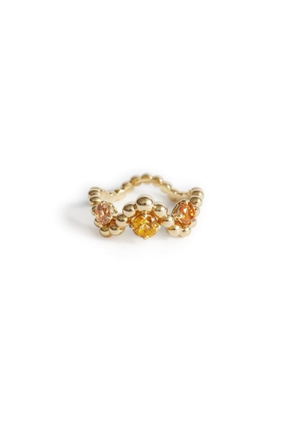 Bague Fidji Trio Or Jaune Colorama Miel