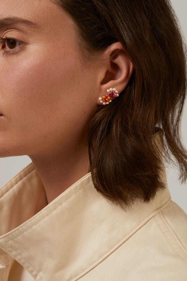 Boucle d'oreille Padma Mini Or Rose - Image 2