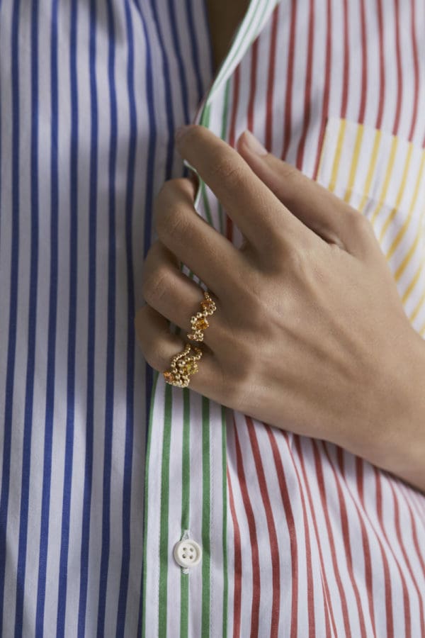 Bague Fidji Or Jaune Topaze Rosée - Image 2