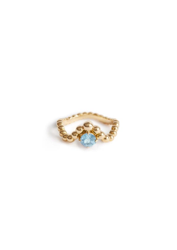 Bague Fidji Or Jaune Aigue-Marine