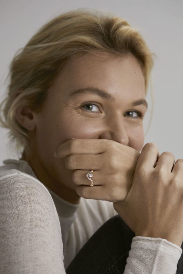 Bague Fidji Solo Or Rose Diamants - Image 5