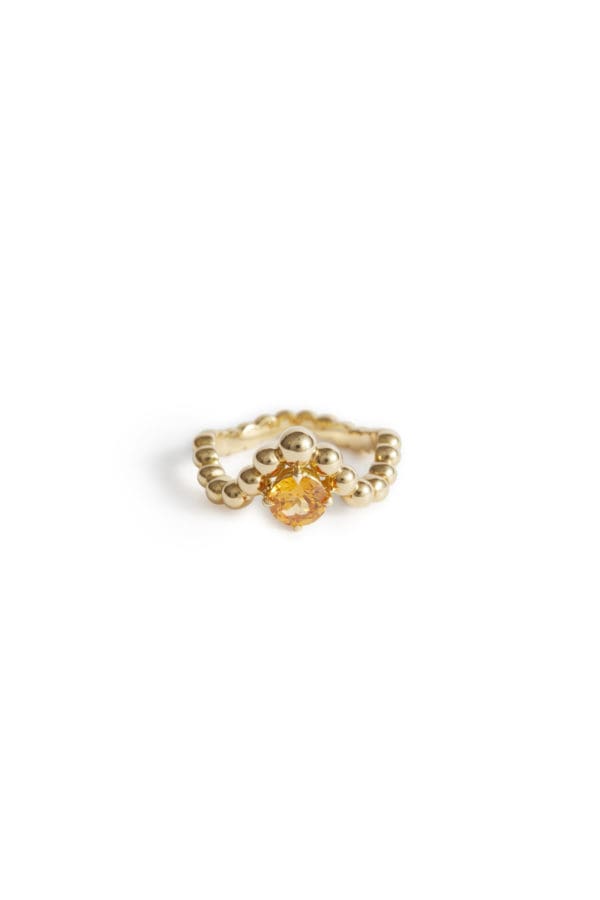 Bague Fidji Or Rose Grenat Spessartite