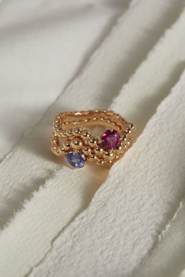 Bague Fidji Or Jaune Tourmaline Rubellite - Image 5