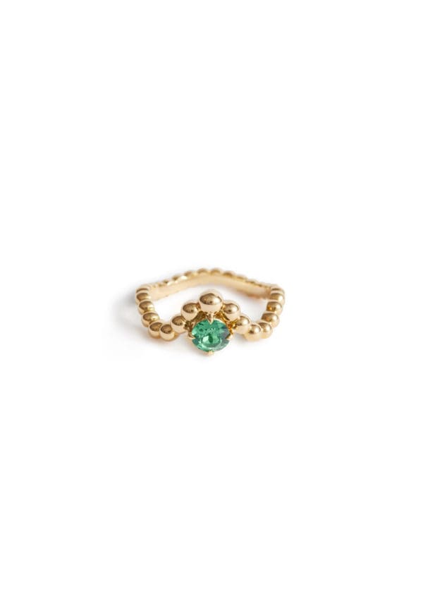 Bague Fidji Or Jaune Tourmaline Lagon