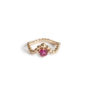 Bague Fidji Or Rose Tourmaline Rubellite