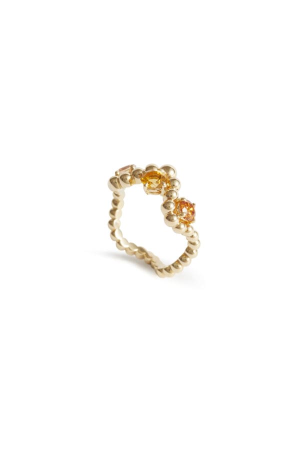 Bague Fidji Trio Or Jaune Colorama Miel - Image 2
