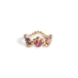 Bague Fidji Trio Or Rose Colorama Rose