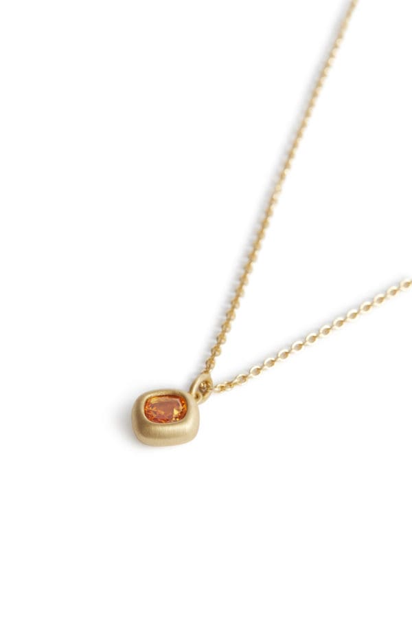 Collier Praslin Or Jaune Grenat Spessartite