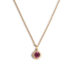 Collier Praslin Or Rose Tourmaline rubellite