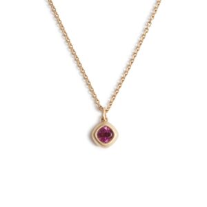 Collier Praslin Or Rose Tourmaline rubellite