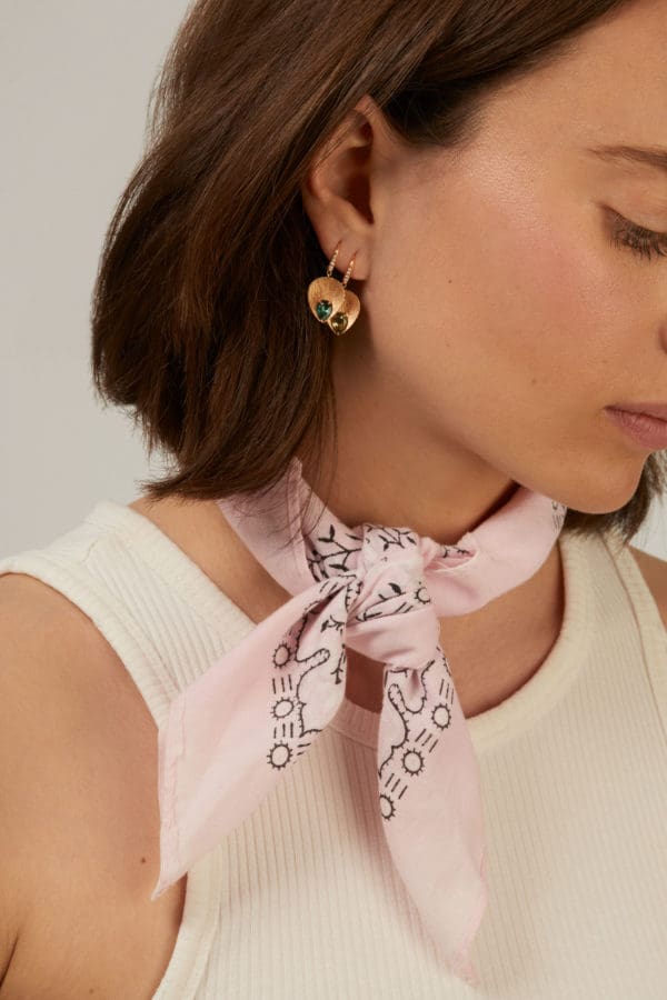 Boucle d'oreille Alba Or Rose Tourmaline gold - Image 2