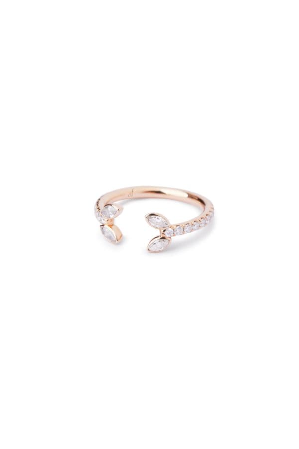 Bague Java Or Rose Diamants