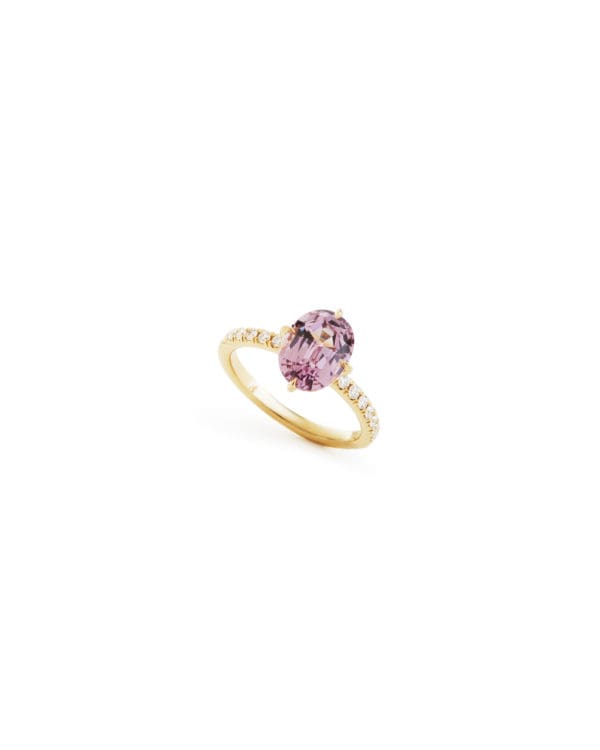 Bague Plus Or Rose Spinelle Gris - Image 4