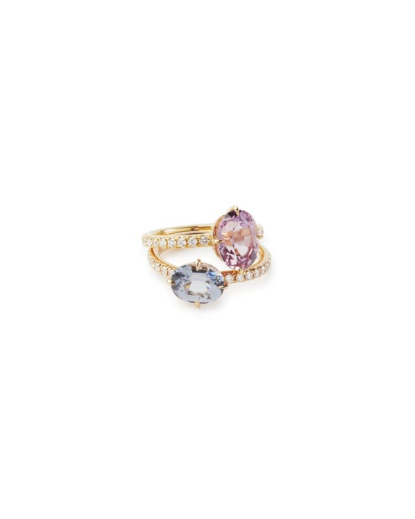 Bague Plus Or Rose Spinelle Gris - Image 5