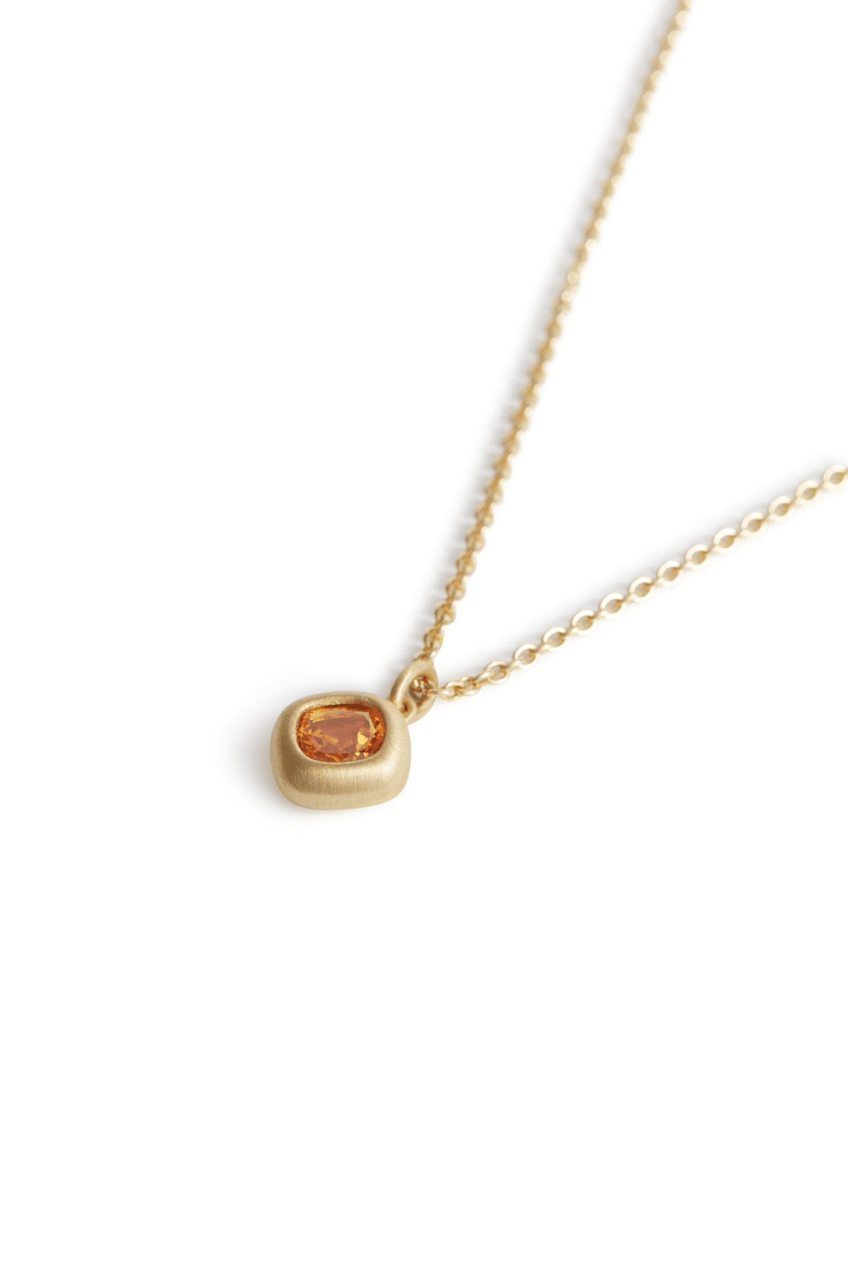 Collier Praslin grenat spessartite or jaune