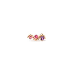 Boucle d'Oreille Montante Fidji Or Rose Colorama Rose