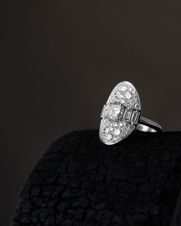 Bague Alba sur-mesure Or Blanc Diamants – Image 2