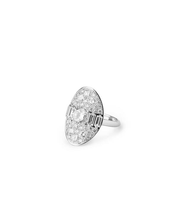 Bague Alba sur-mesure Or Blanc Diamants