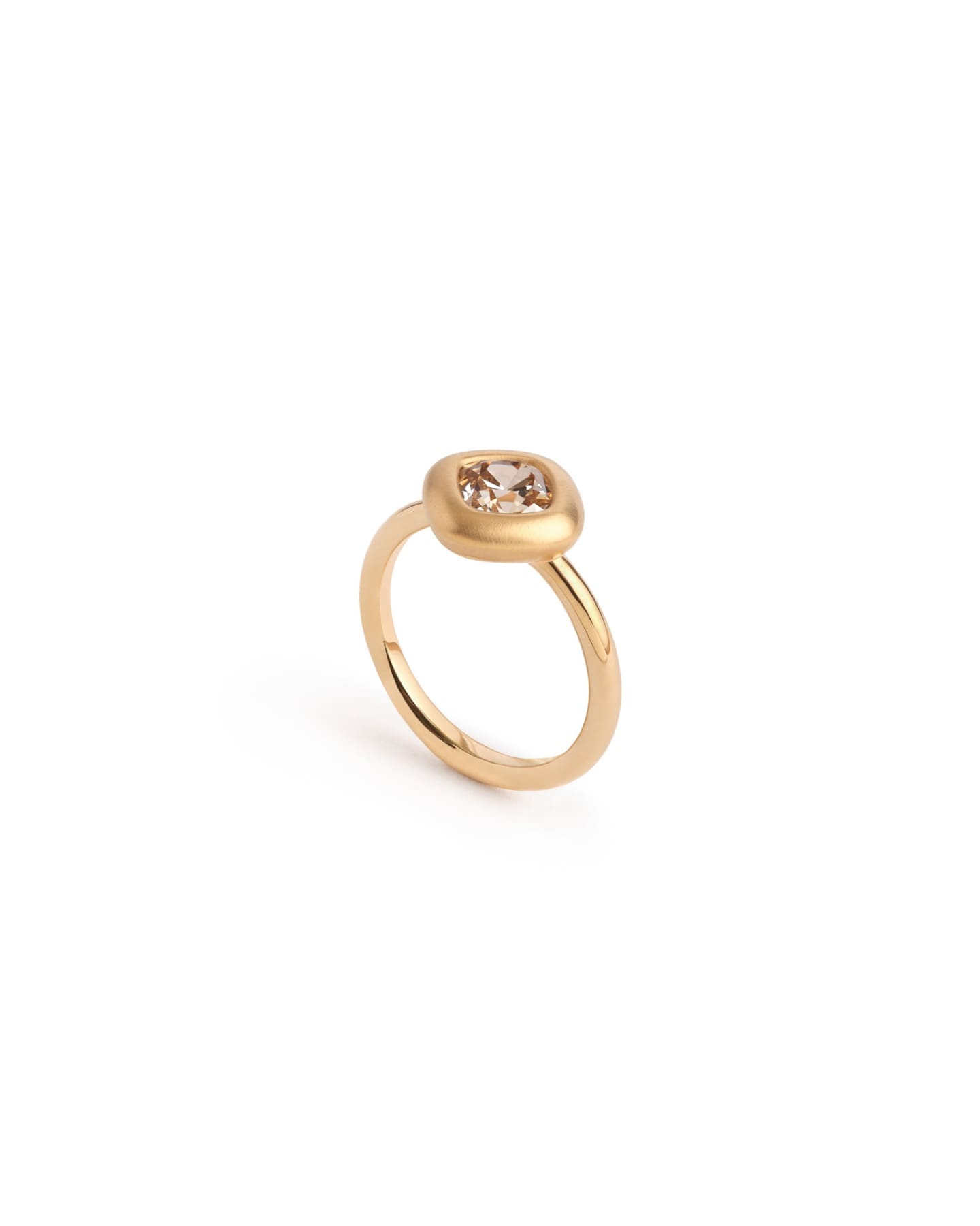 Bague Praslin or jaune et diamant brun – Image 2